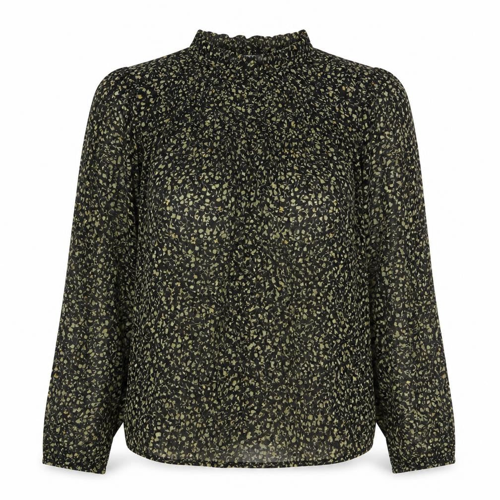 Maison d'Amélie Women's Black Floral Blouse M