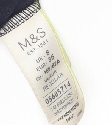 Marks and Spencer Women's Blue A-Line Dress Size 8