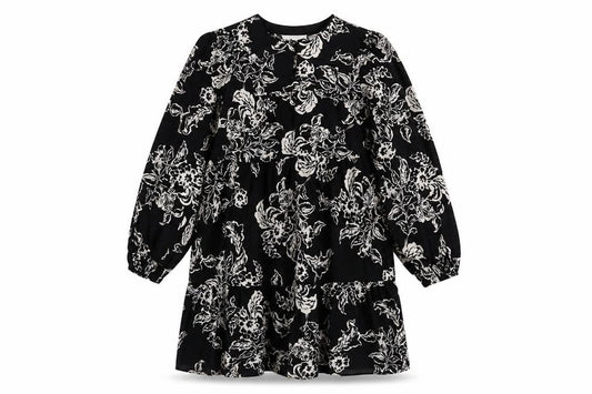 Marks & Spencer Women's Black Floral A-Line Dress Size 12