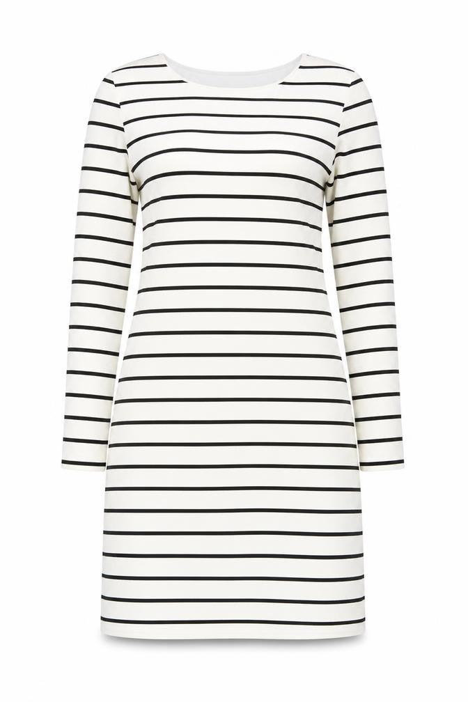 H&M Women's White Striped Shift Dress S