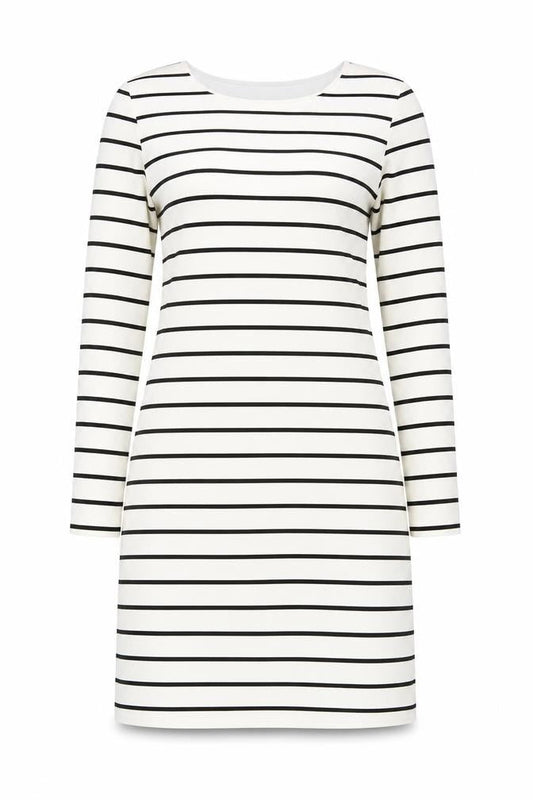 H&M Women's White Striped Shift Dress S