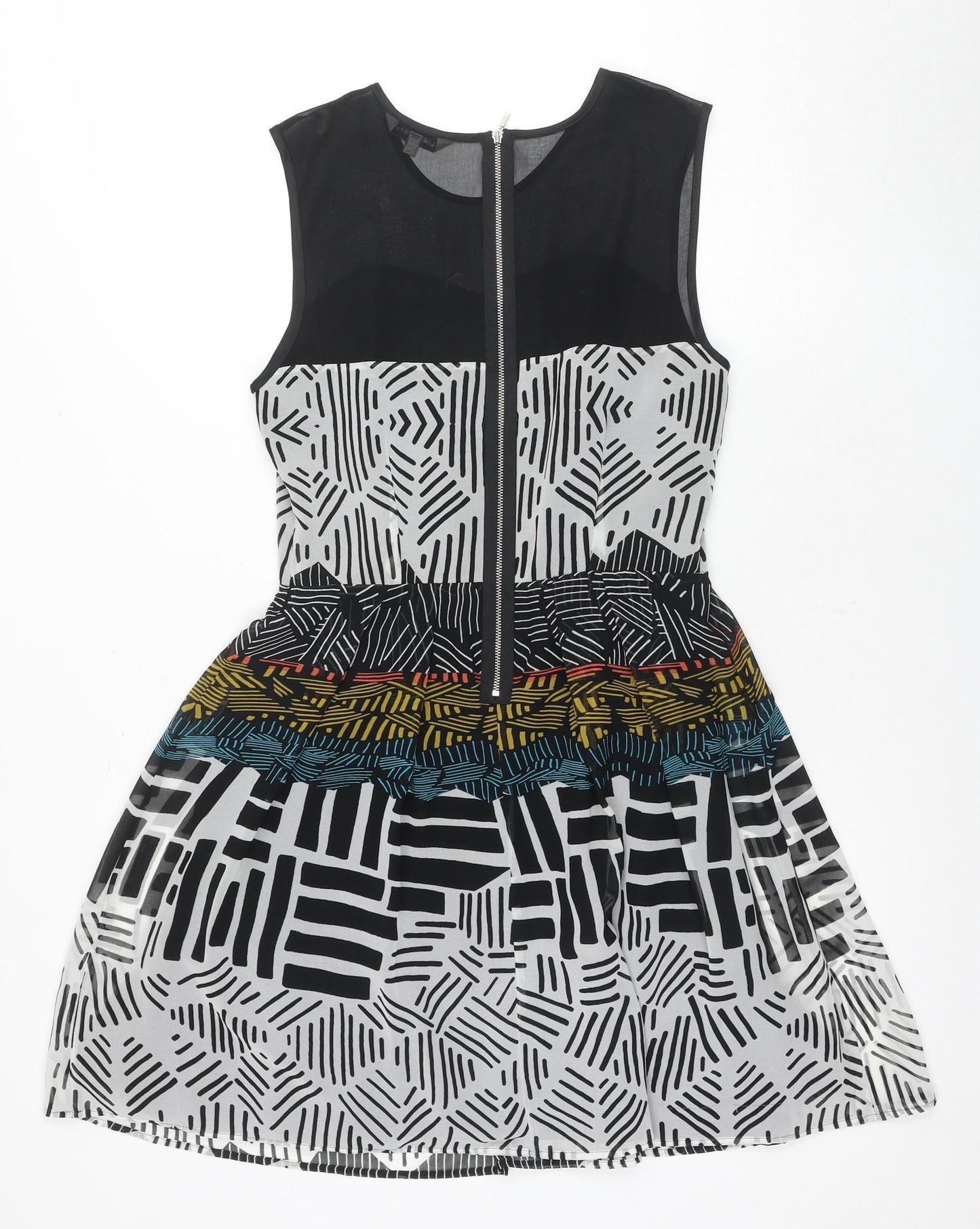 Marks and Spencer Women's Multicoloured Fit & Flare Dress Size 10
