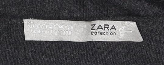 Zara Women's Black Basic Blouse, 2XS, Long Sleeve