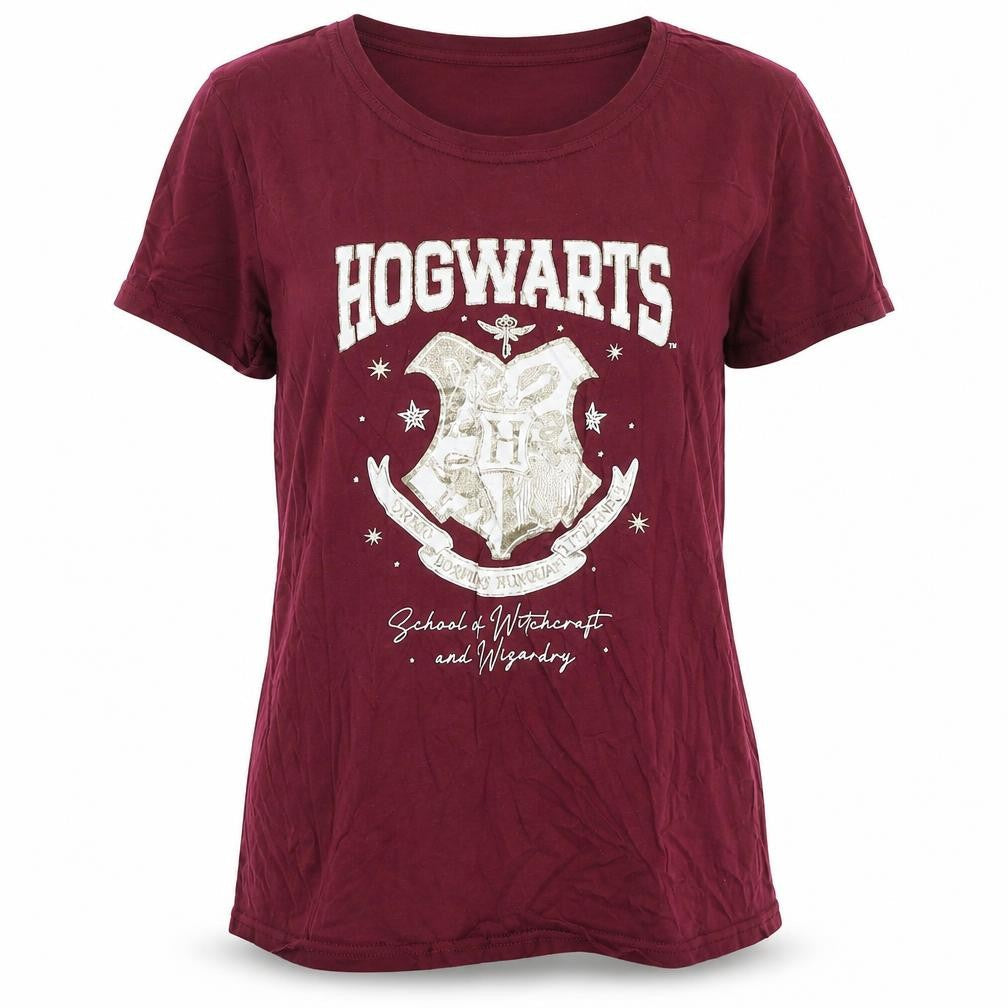 Harry Potter Women's Red Hogwarts Pyjama Top Size 8-10