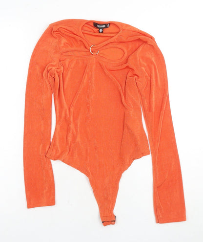 Additional front view of Missguided Orange Women's Blouse Long Sleeve, size 8