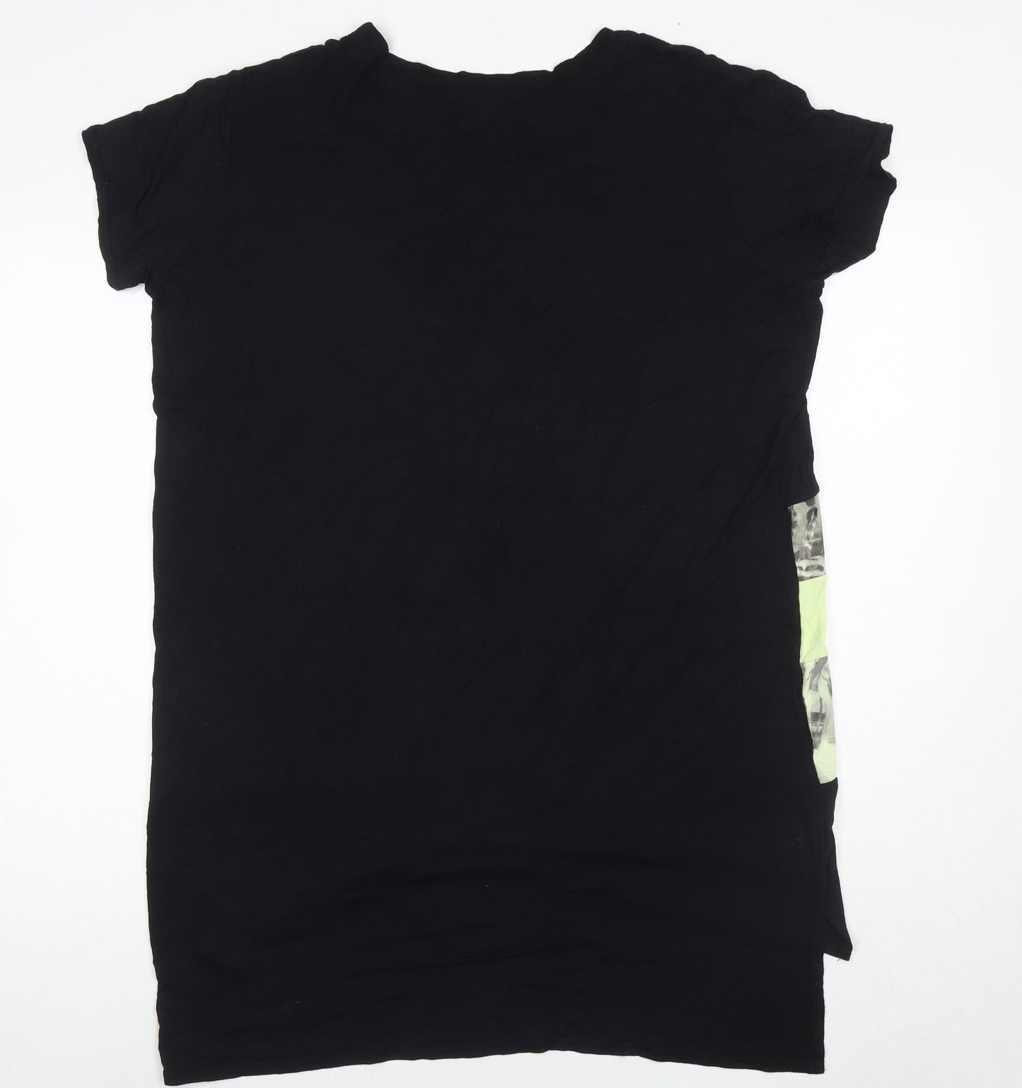 Post Card Women's Black Animal Print T-Shirt, Size L