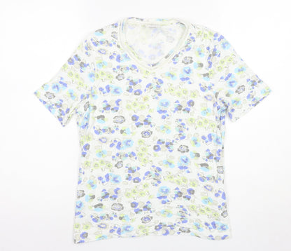 Eastex Women's Floral Multicoloured V-Neck Top