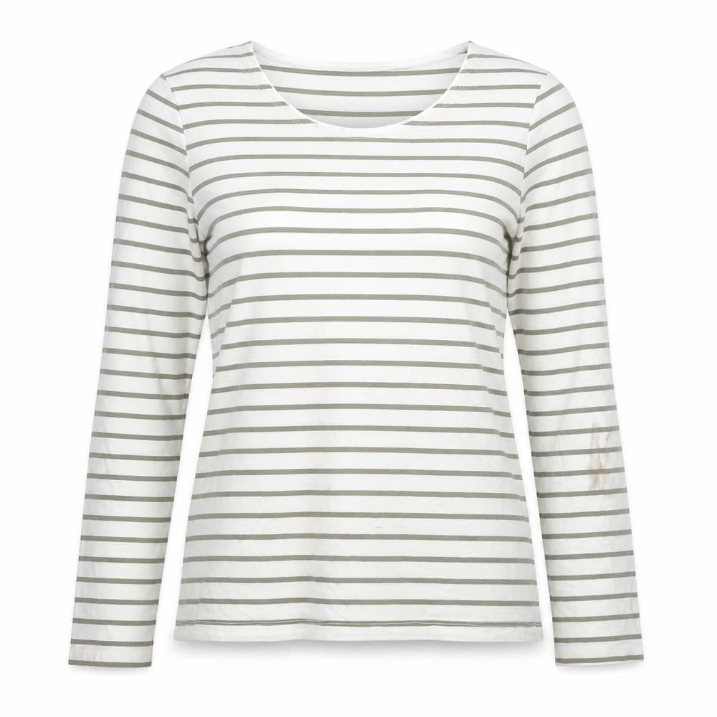 Mountain Warehouse Women's White Striped T-Shirt Long Sleeve