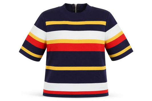 Marks & Spencer Women's Multicoloured Striped T-Shirt