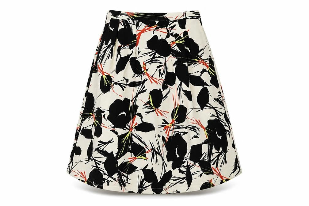 Warehouse Women's Multicoloured Floral A-Line Skirt Size 14