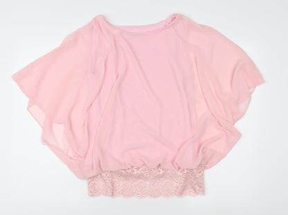 David Emanuel Women's Pink Kimono Blouse - Size 12