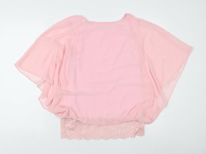 David Emanuel Women's Pink Kimono Blouse - Size 12