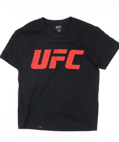 Additional front view of UFC boys’ black graphic t-shirt 5-6 years