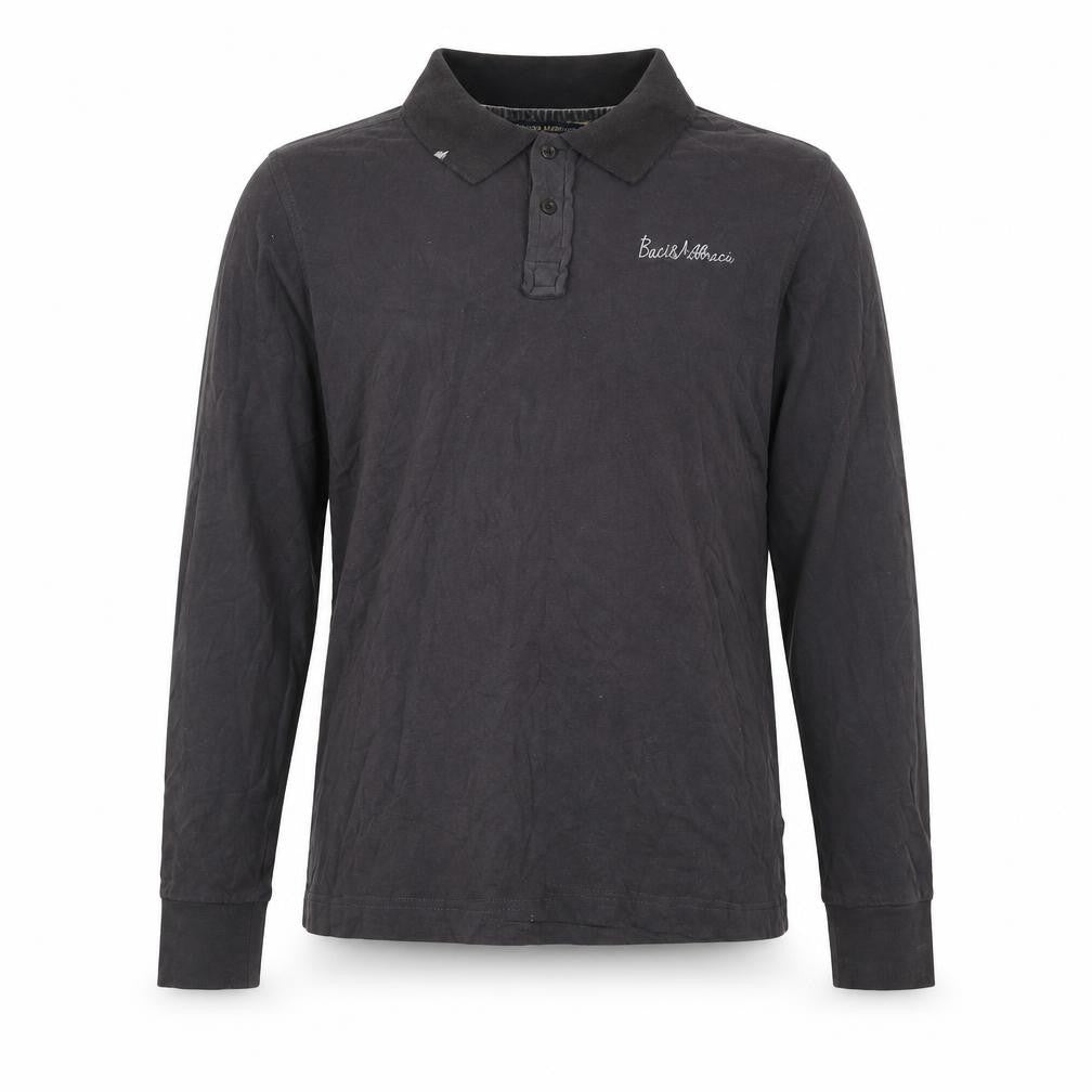 Baci & Abbracci Men's Black Polo in Size M with Logo