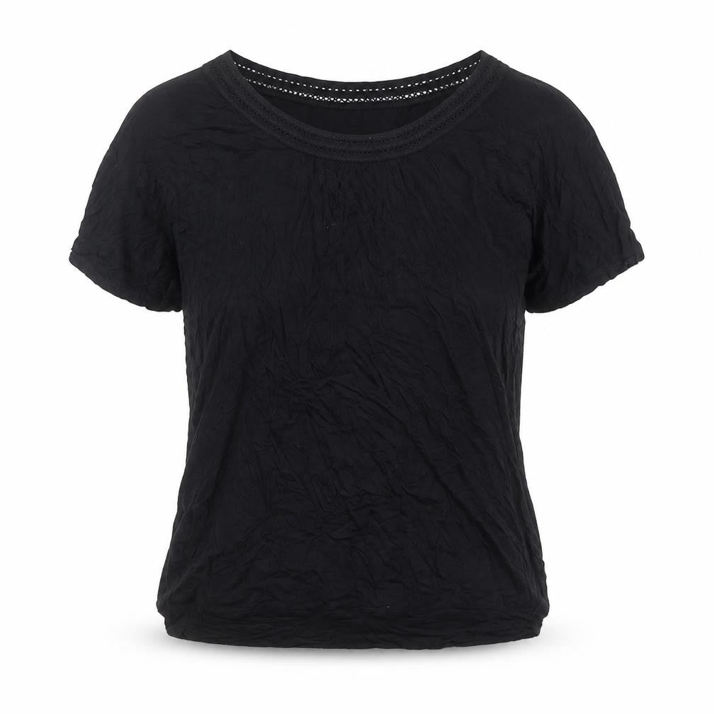 Wallis Women's Black Crochet Accent T-Shirt Size M