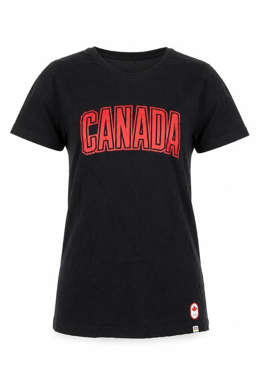 Hudson's Bay Women's Black Canada T-Shirt Size S