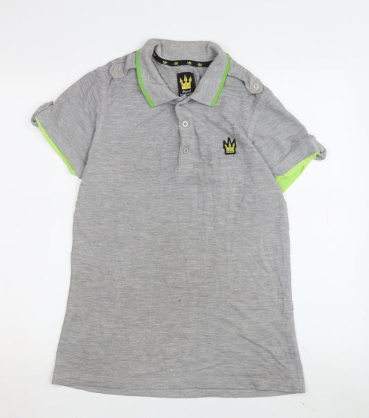 Beck & Hersey Men's Grey S T-Shirt, Logo, Cotton Blend
