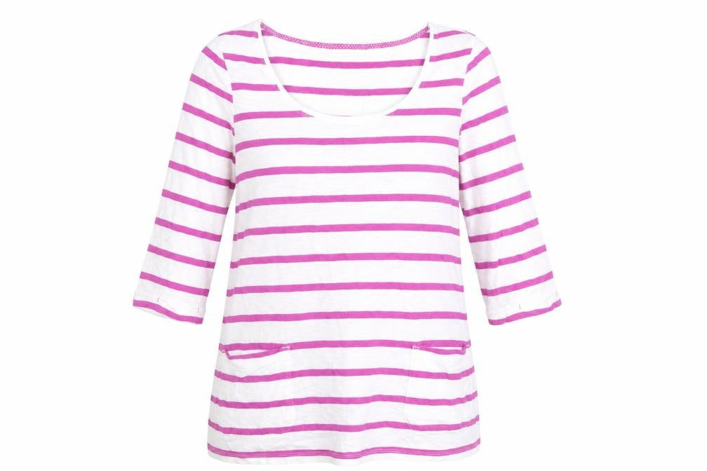 White Stuff Women's Striped T-Shirt Multicoloured Size 8