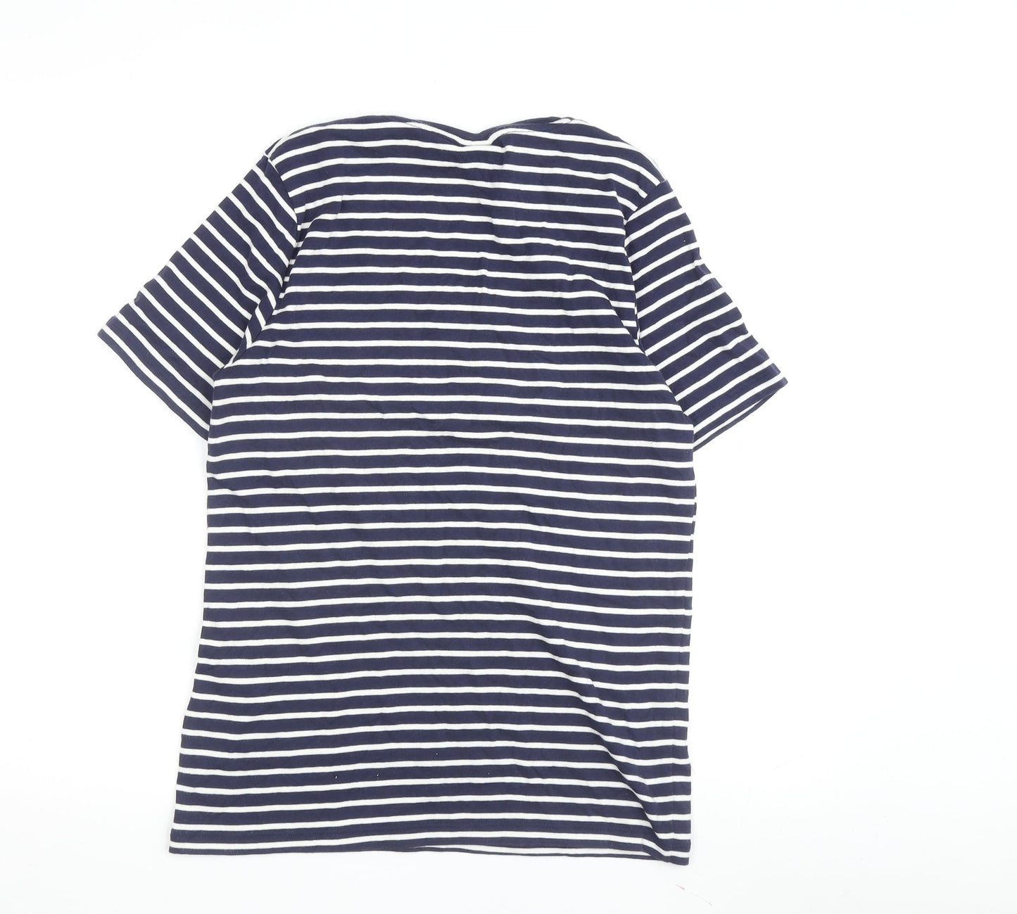 Cotton Traders Women's Blue Striped T-Shirt Size 10