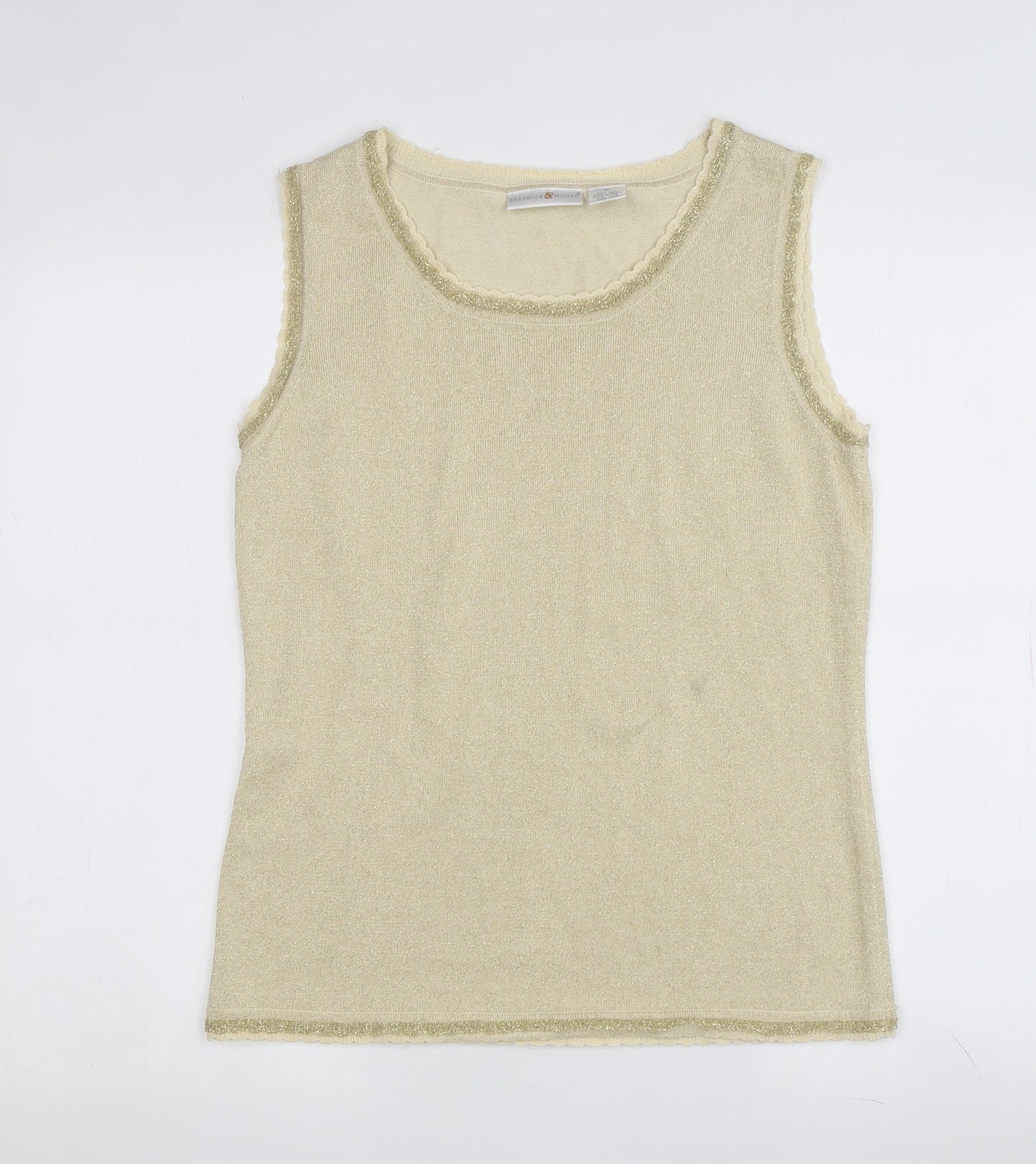 Preswick & Moore Women's Beige Silk Blend Tank