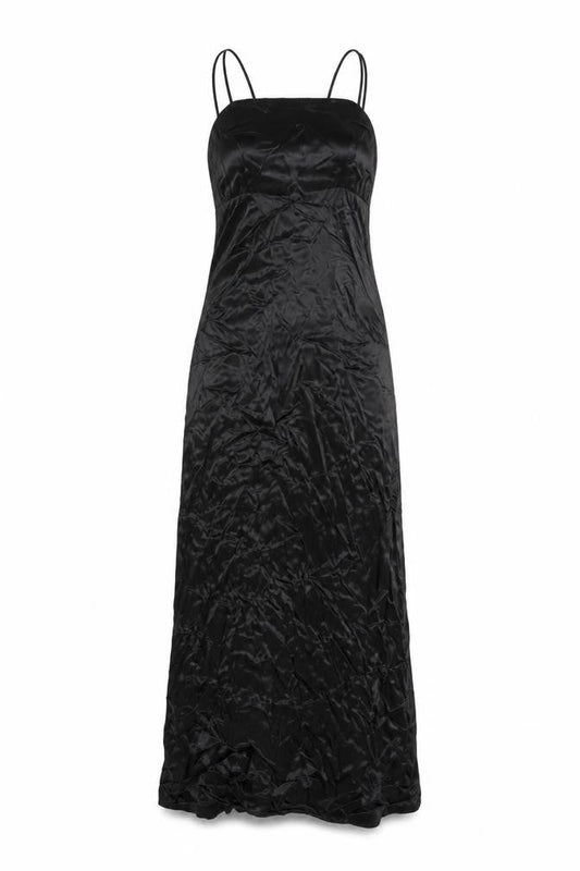 Zara Women's Black Slip Midi Dress, M, Party/Cocktail