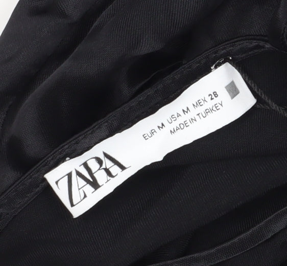 Zara Women's Black Slip Midi Dress, M, Party/Cocktail