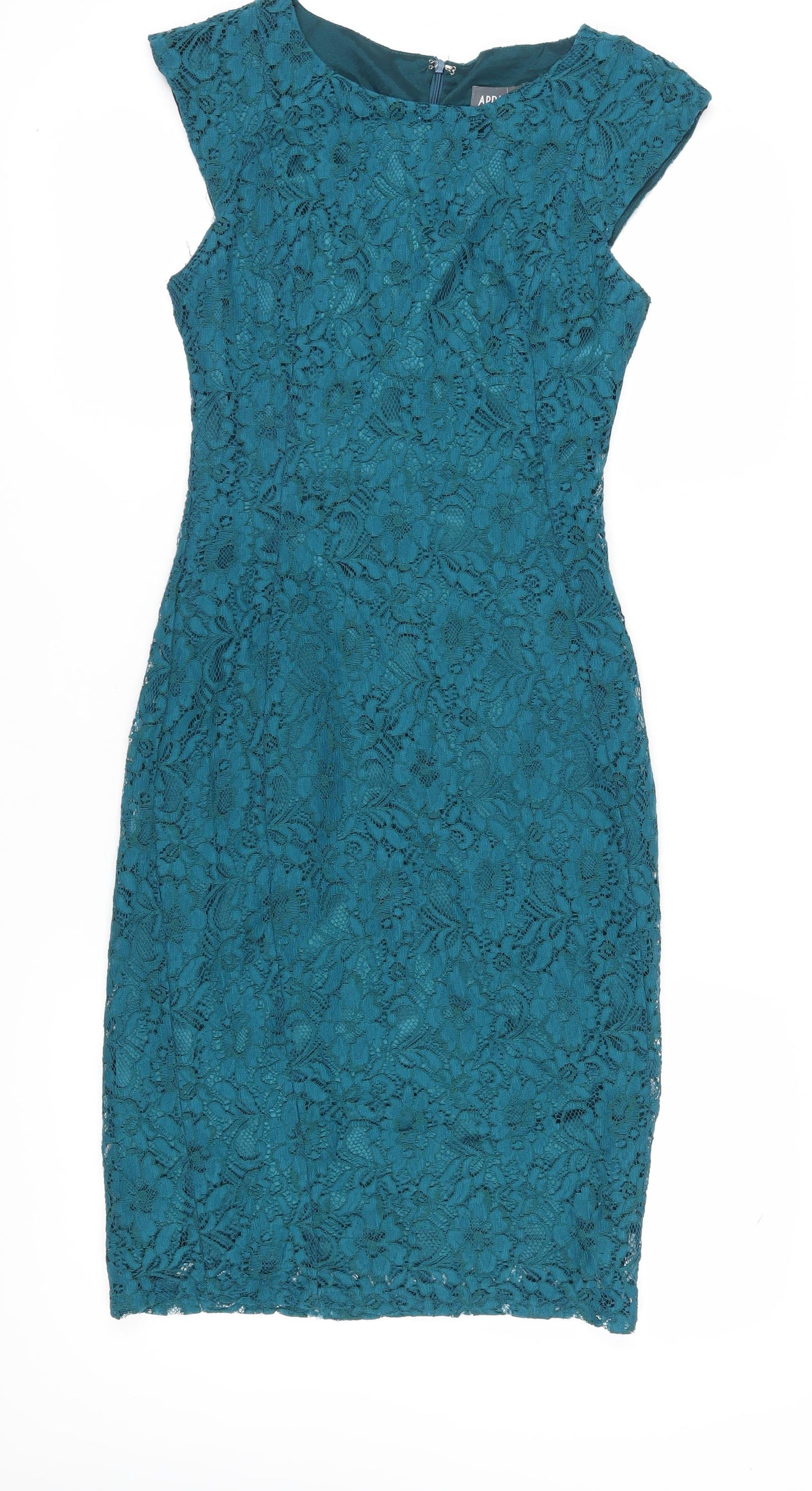 Apricot Women's Green Lace Sheath Dress S