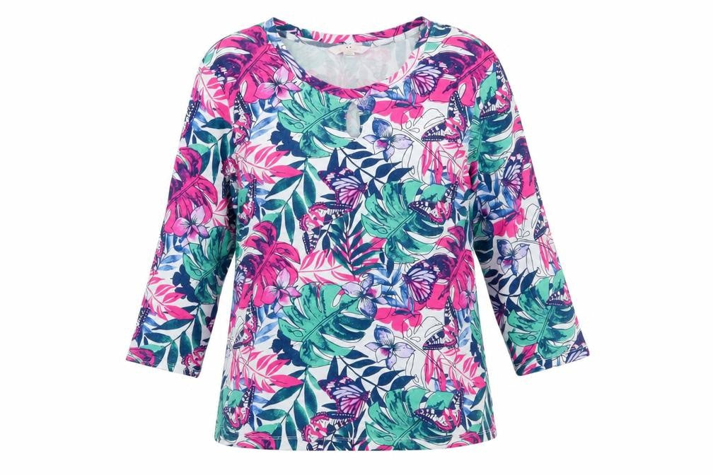Julipa Women's Multicoloured Floral T-Shirt, Size 14