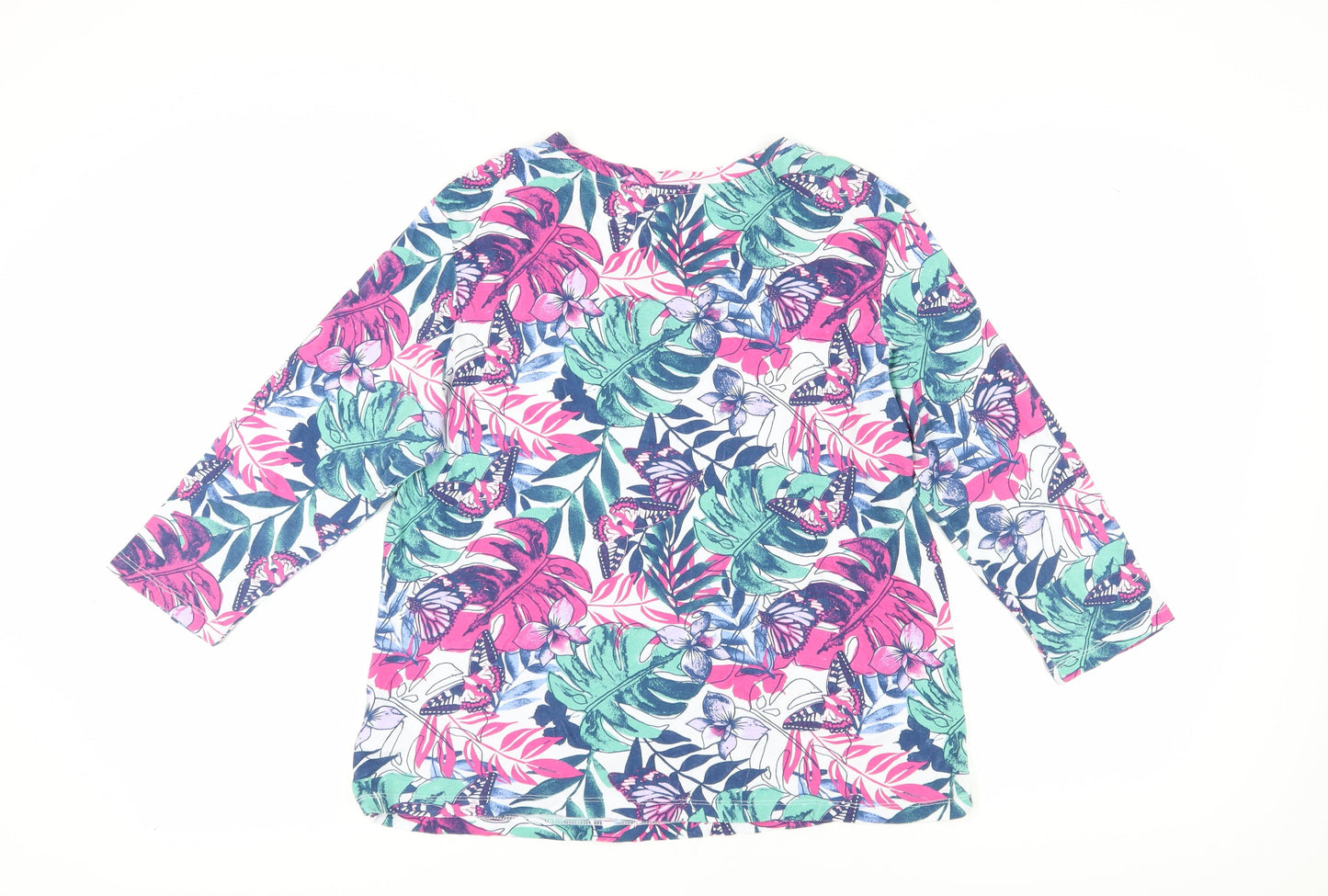Julipa Women's Multicoloured Floral T-Shirt, Size 14
