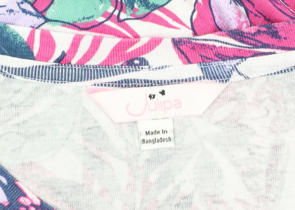 Julipa Women's Multicoloured Floral T-Shirt, Size 14