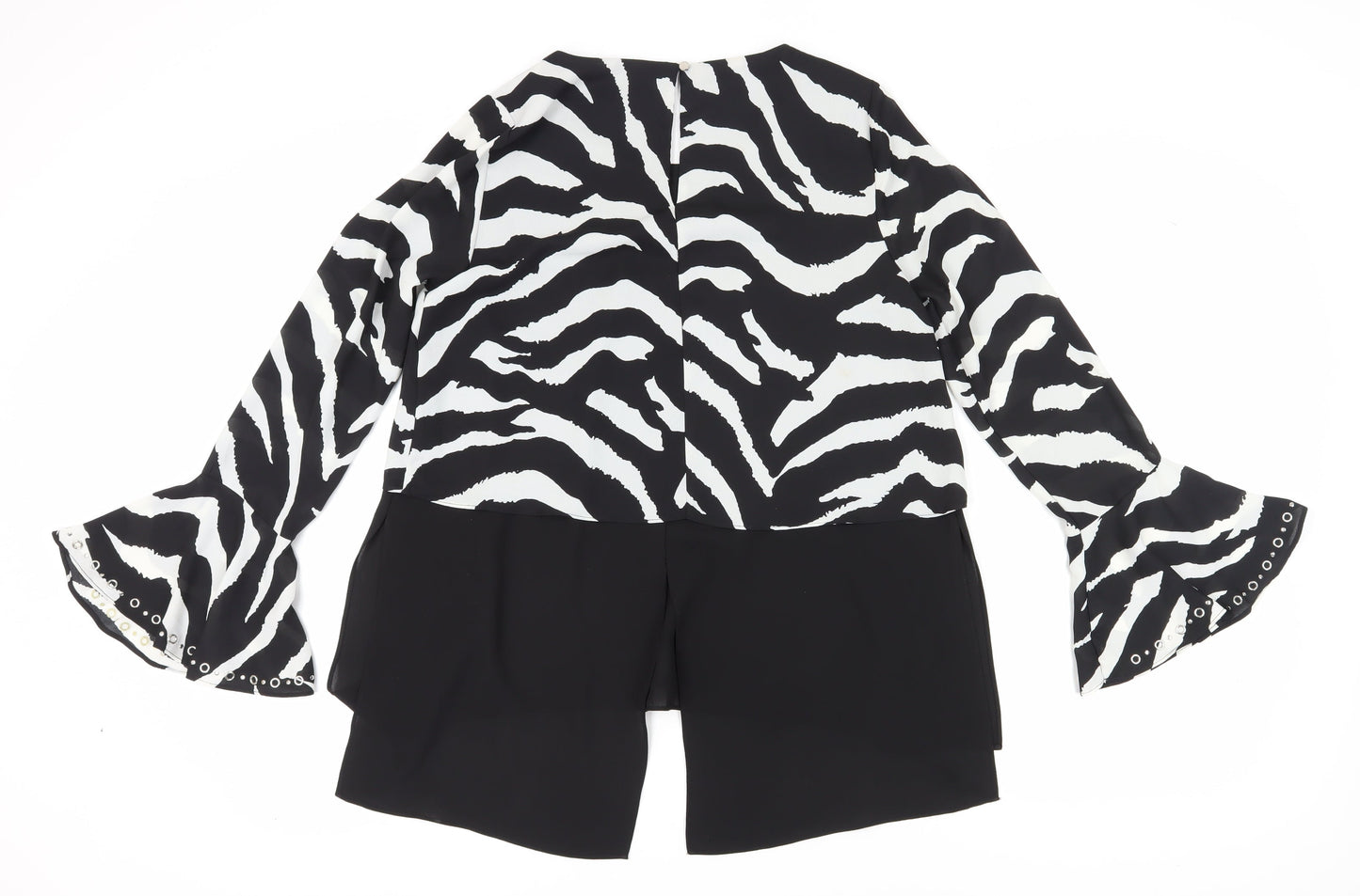 Star by Julien Macdonald Women's Black Zebra Blouse