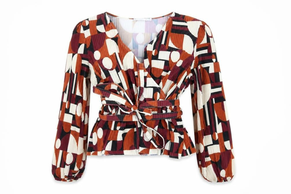 Warehouse Women's Multicoloured Wrap Blouse Size 10