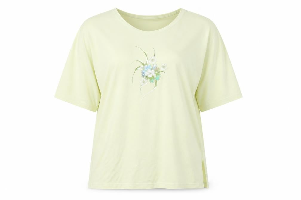 Hoang Collection Green Embroidered XL T-Shirt