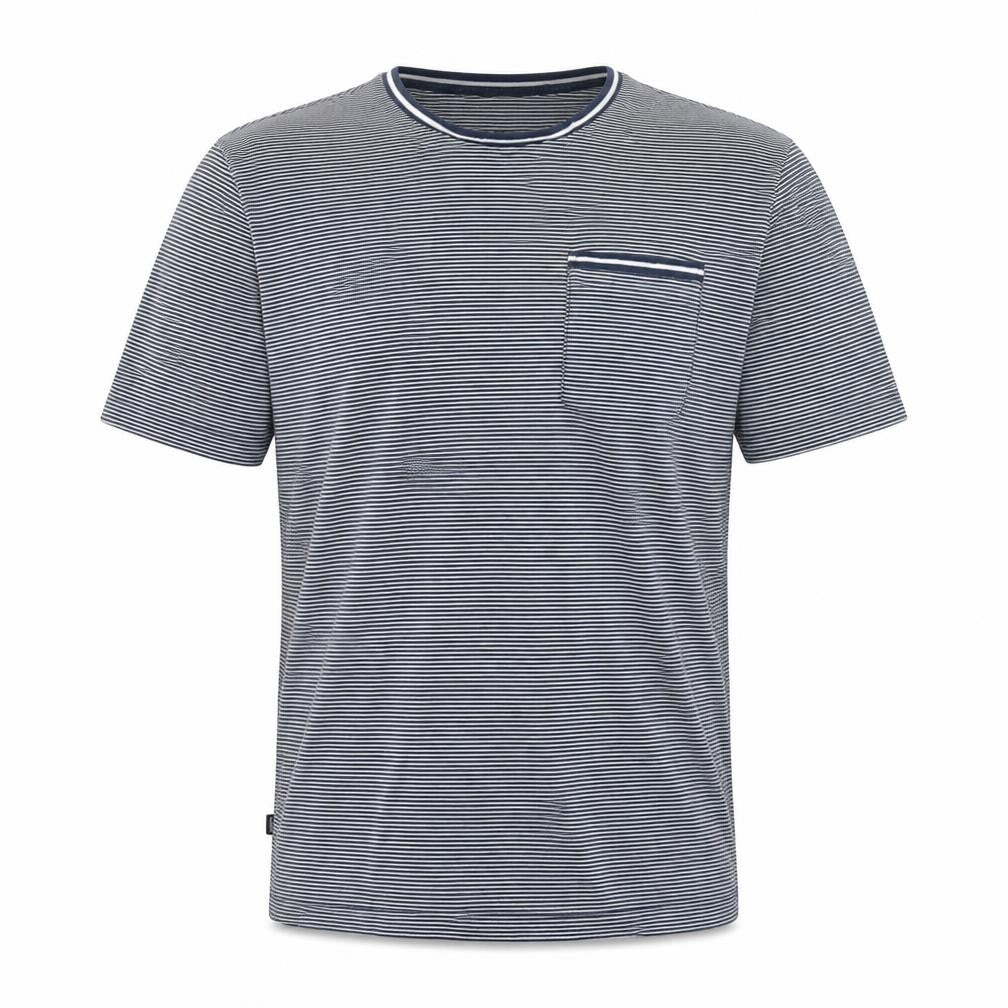 Marks & Spencer Men's Blue Striped Cotton T-Shirt M