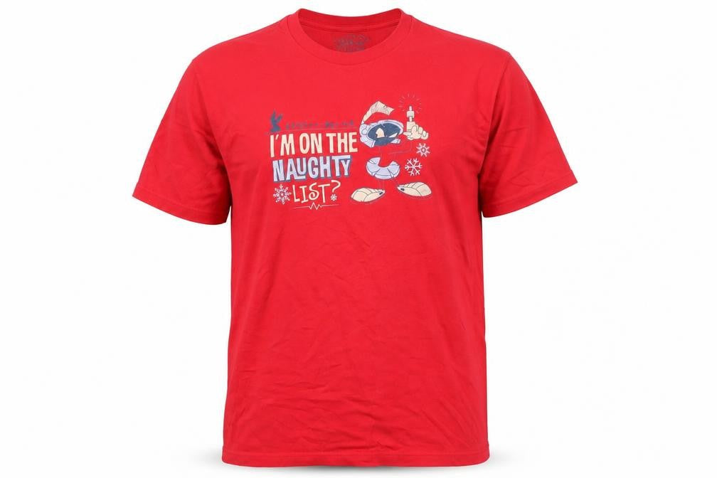 Looney Tunes Men's Red Christmas 2XL T-Shirt