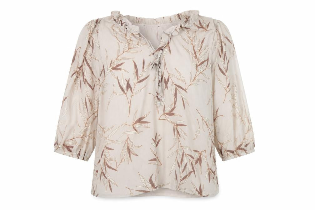 Bonmarché Women's Beige Floral Tunic Blouse Size 22