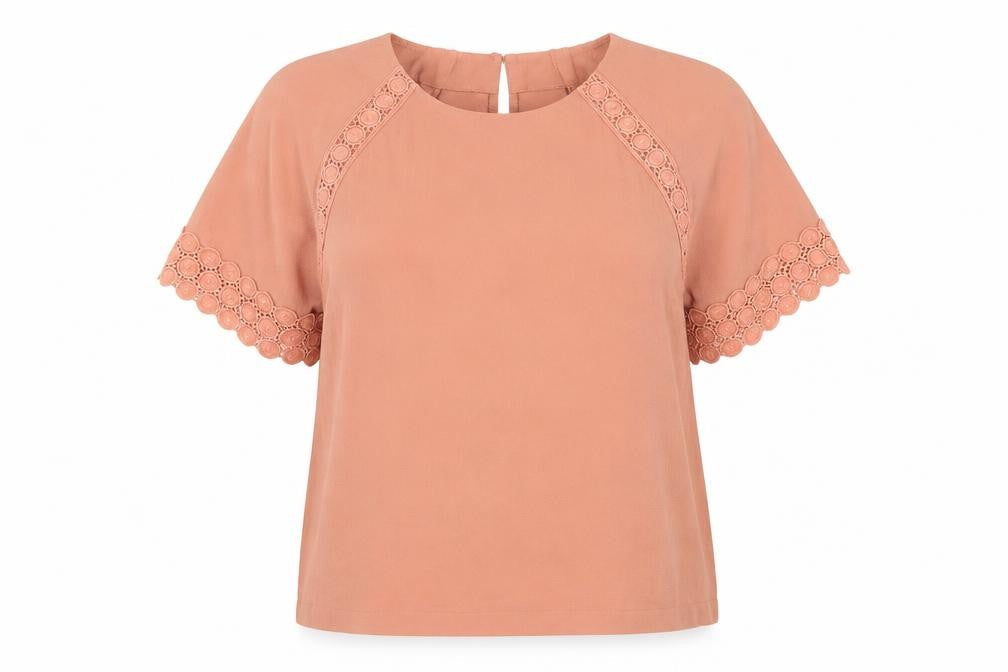 Marks & Spencer Women's Pink Lace Blouse Size 12