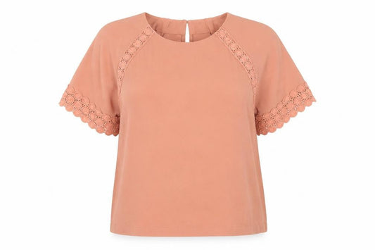 Marks and Spencer Women's Pink Lace Blouse Size 12