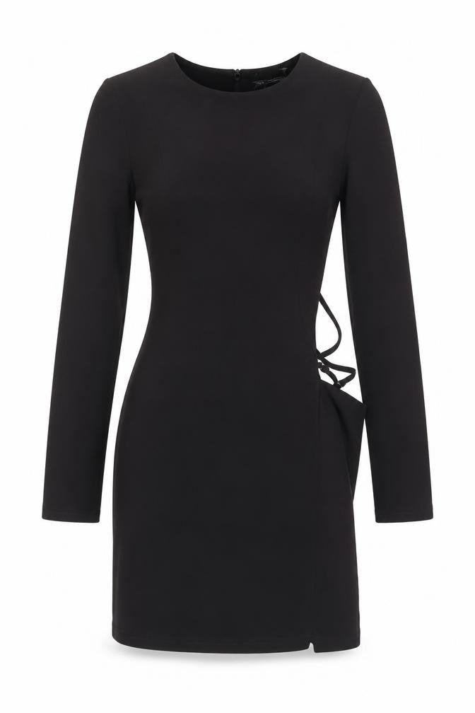 Zara Women's Black Long Sleeve Dress, S, Polyester