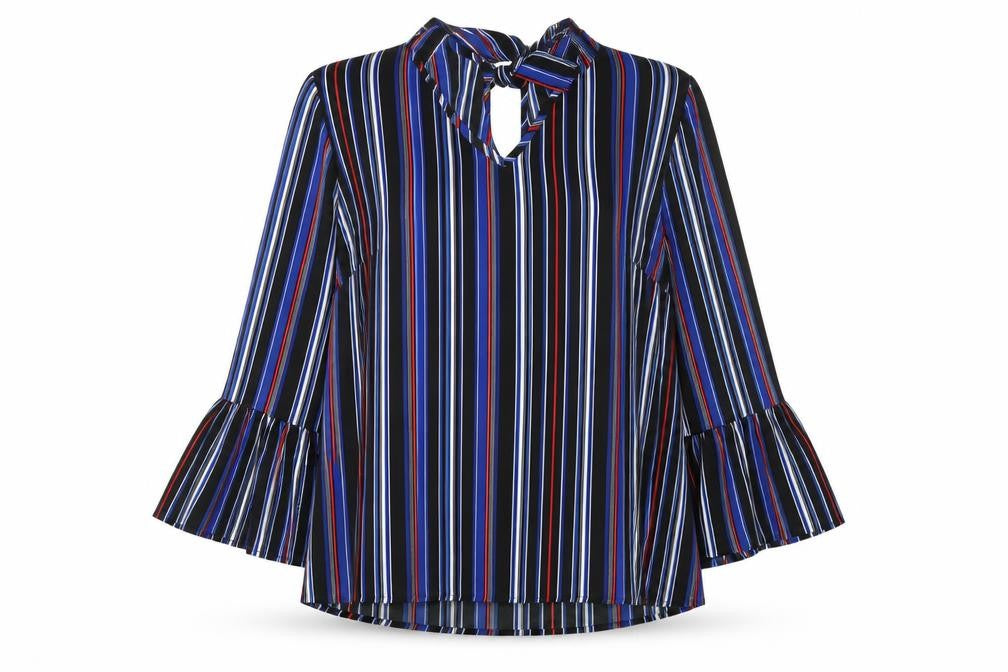 Papaya Women's Multicoloured Striped Blouse Size 12