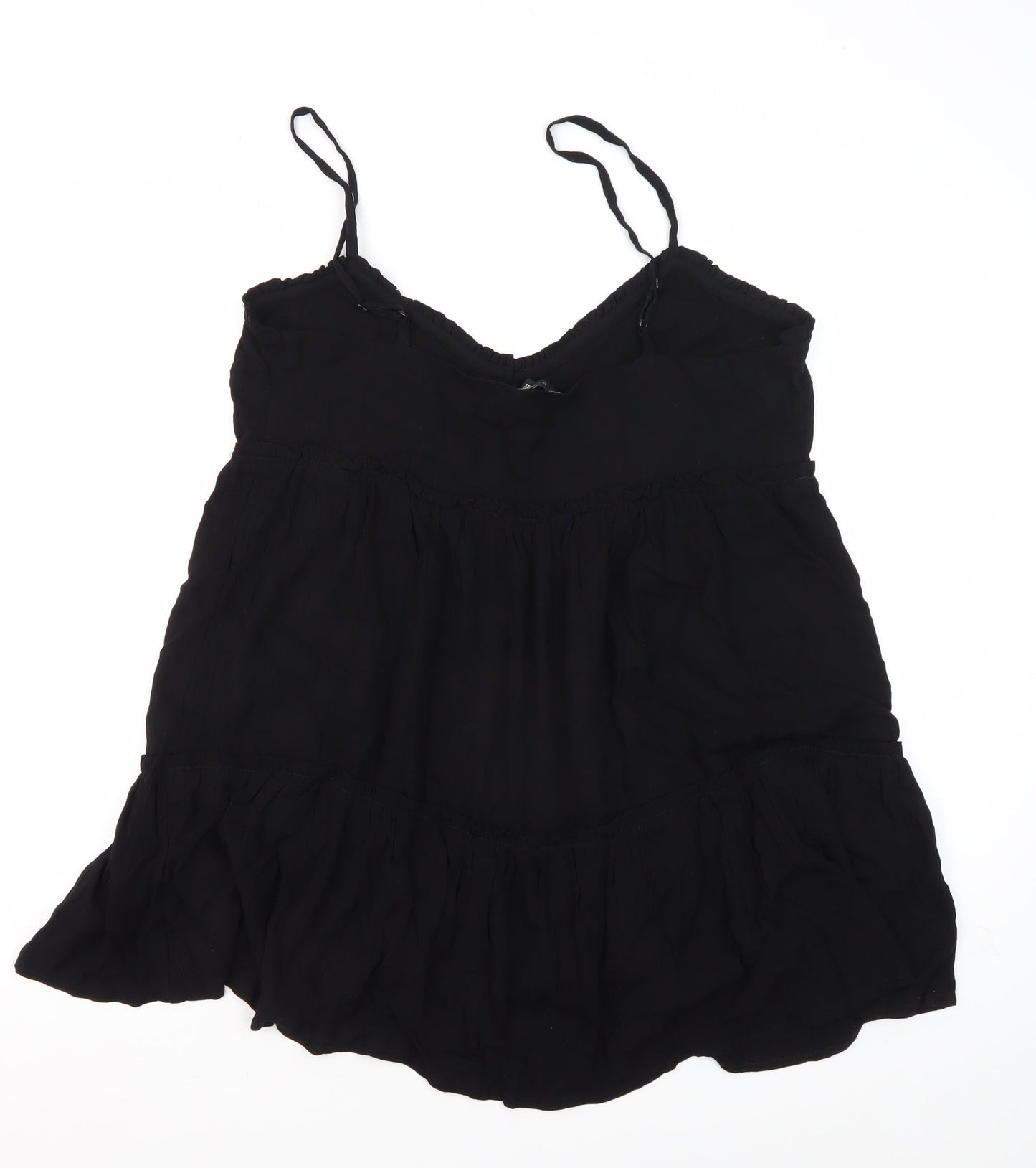 New Look Women's Black Camisole Size 12 Embroidered