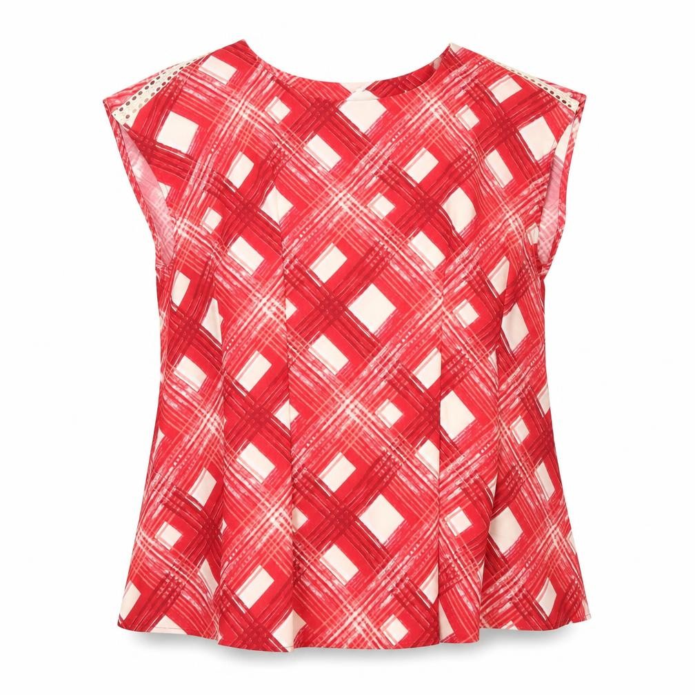 NEXT Women's Red Geometric Blouse Size 10