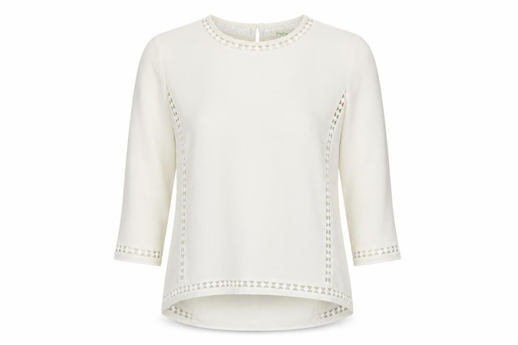 Staring At Stars Women's Ivory Basic Blouse
