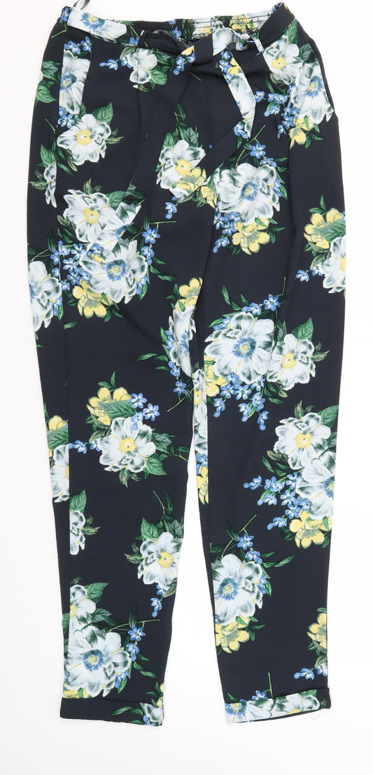 Dorothy Perkins Women's Floral Paperbag Trousers UK 12