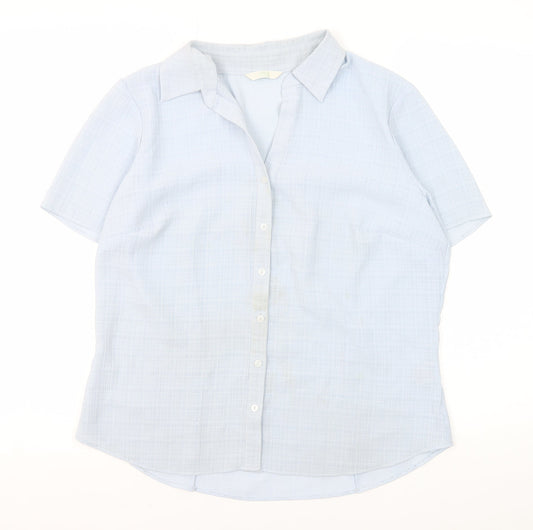 Marks and Spencer Women's Blue Button-Up Shirt 16