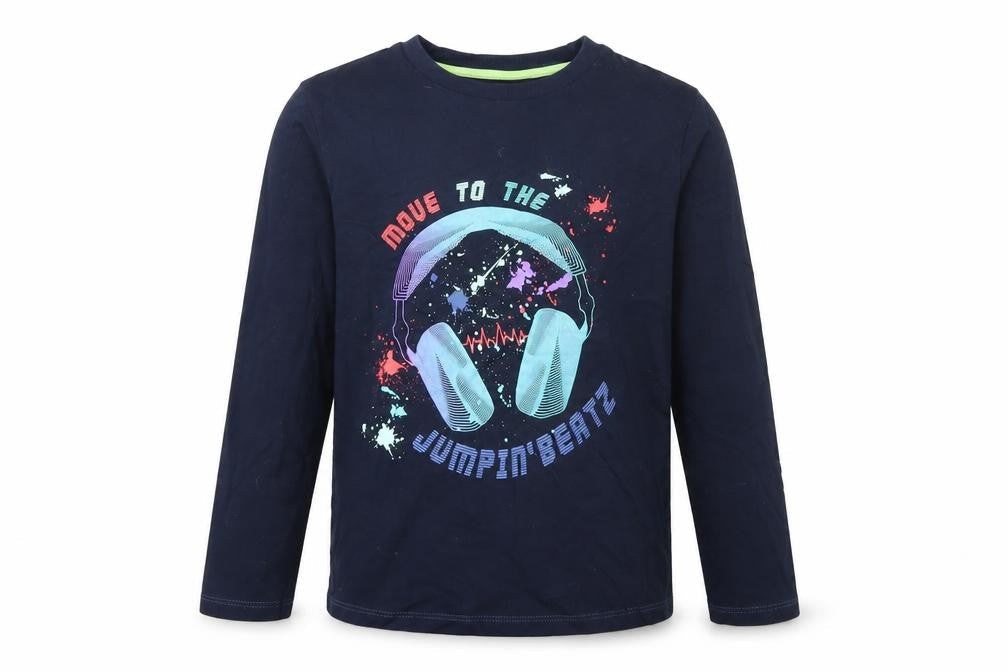 Marks & Spencer Girls Blue Pyjama Top, Size 7-8 Years, Graphic Print