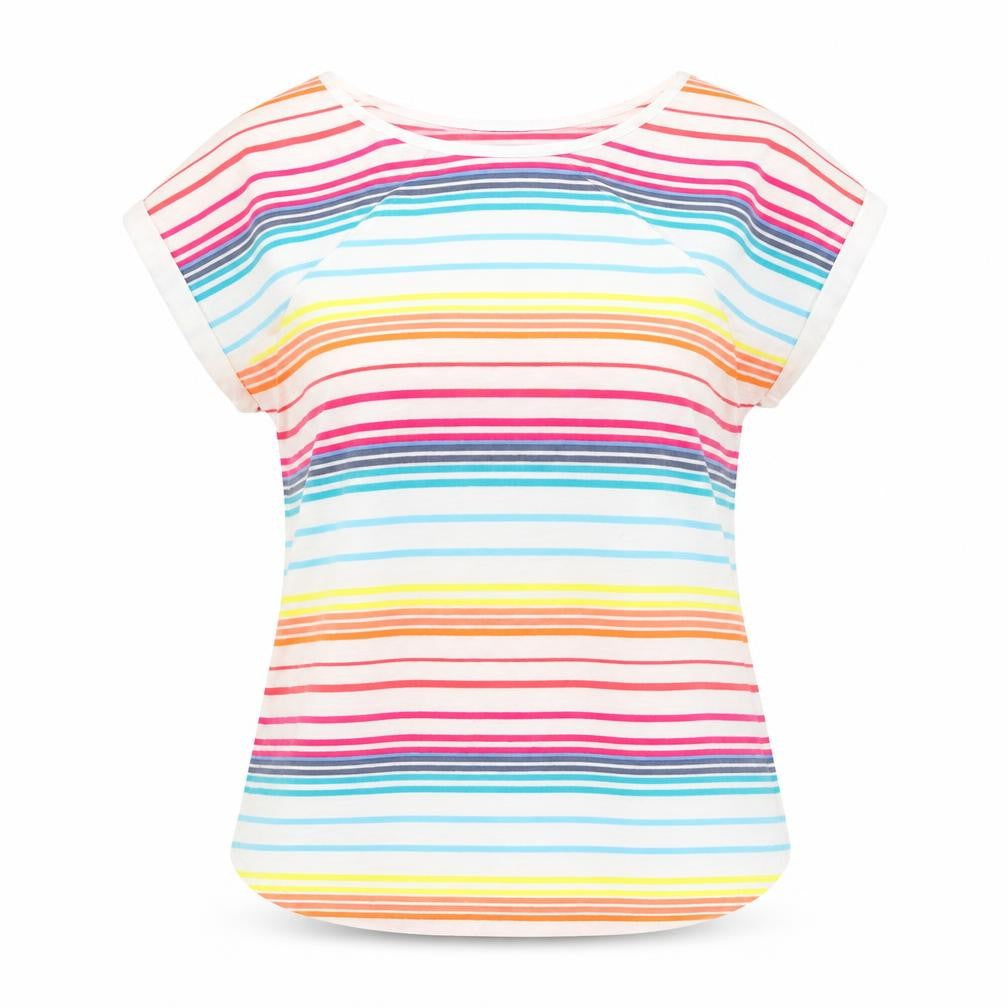 Oasis Women's Multicoloured Striped T-Shirt, Size S