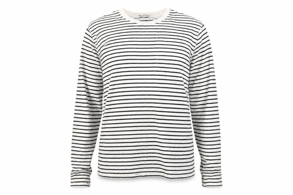 Next Women's Black Striped T-Shirt, Size S, Regular Fit