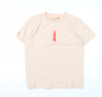 Sierra Womens Beige T-Shirt, Nature Theme Size S,