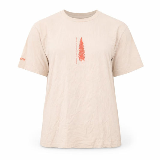 Sierra Womens Beige T-Shirt, Nature Theme Size S,